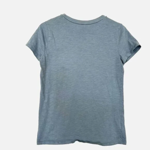 Ann Taylor Loft Outlet Powder Blue Tee Size Crew Neck Small Minimalist Normcore - Picture 3 of 8